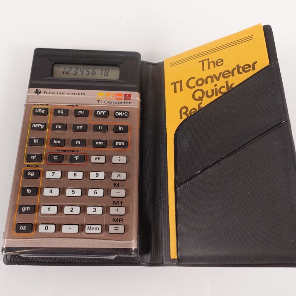 Vintage Texas Instruments TI Converter Calculator Kit Handbook Reference Book